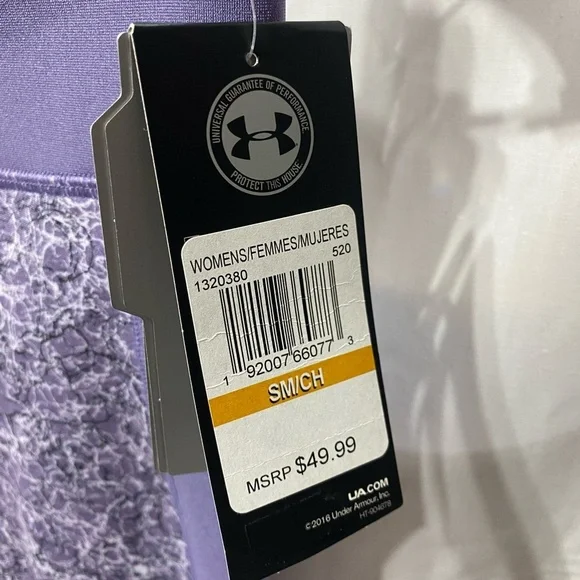 NWT Under Armour Heat Gear Compression Capri Leggings Lavender Small - Picture 6 of 10